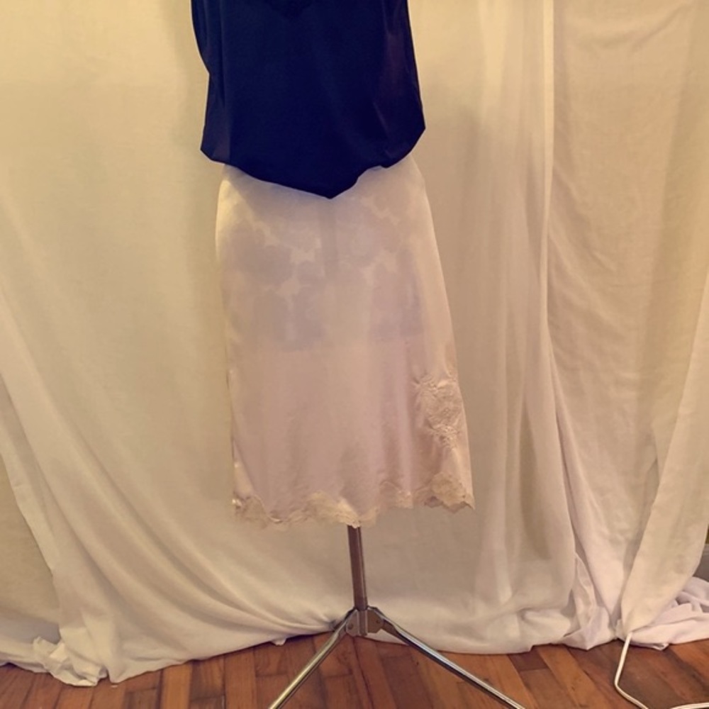 Nude Slip Skirt lace trip large